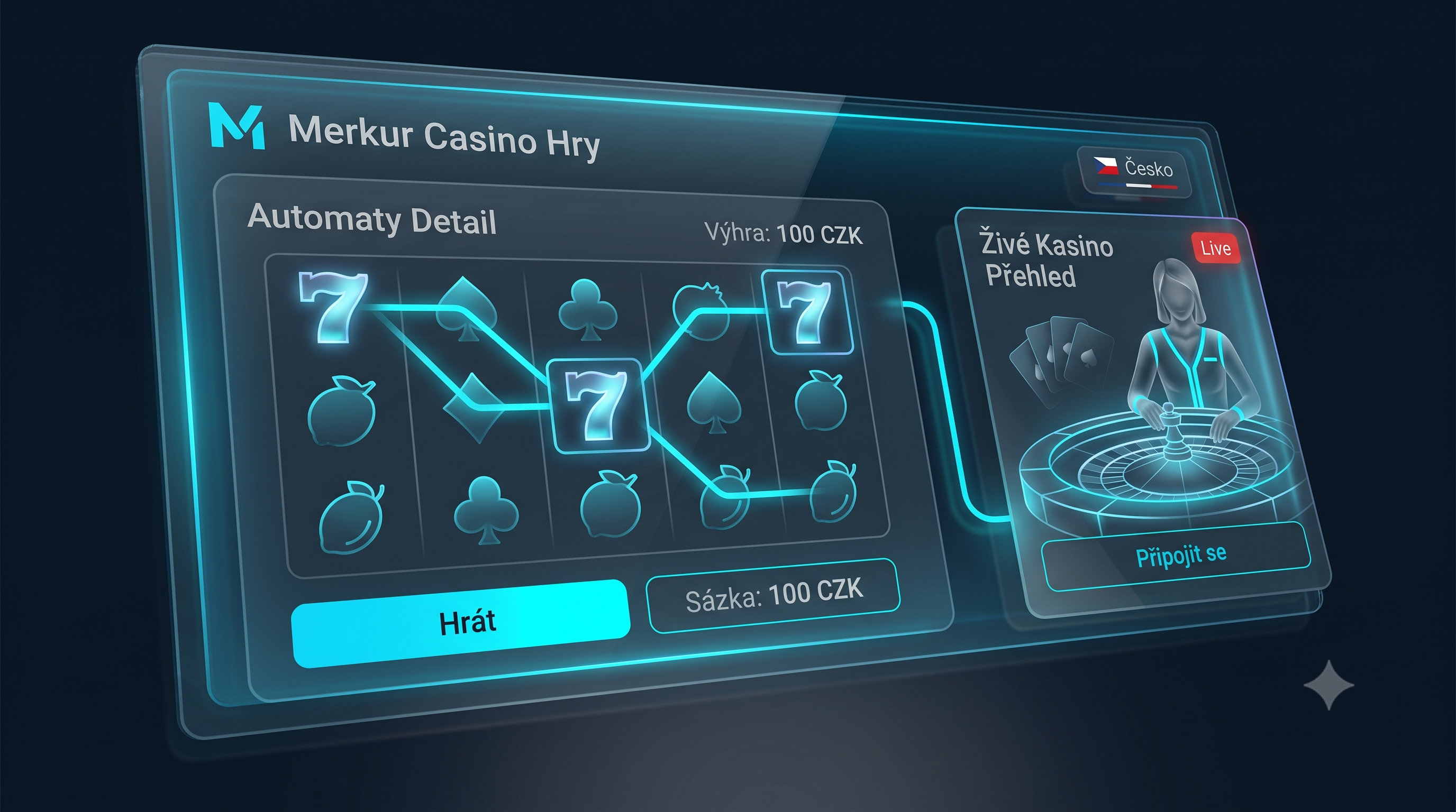 Mobilní verze Merkur Casino na chytrém telefonu